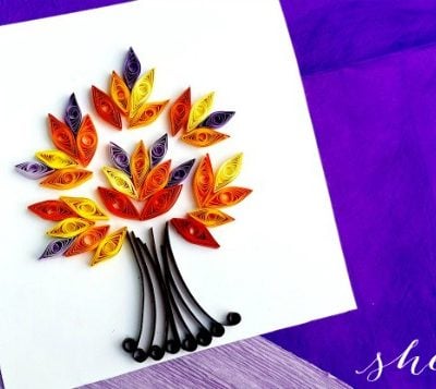 Paper Quilling Project: Quilled Fall Tree Craft