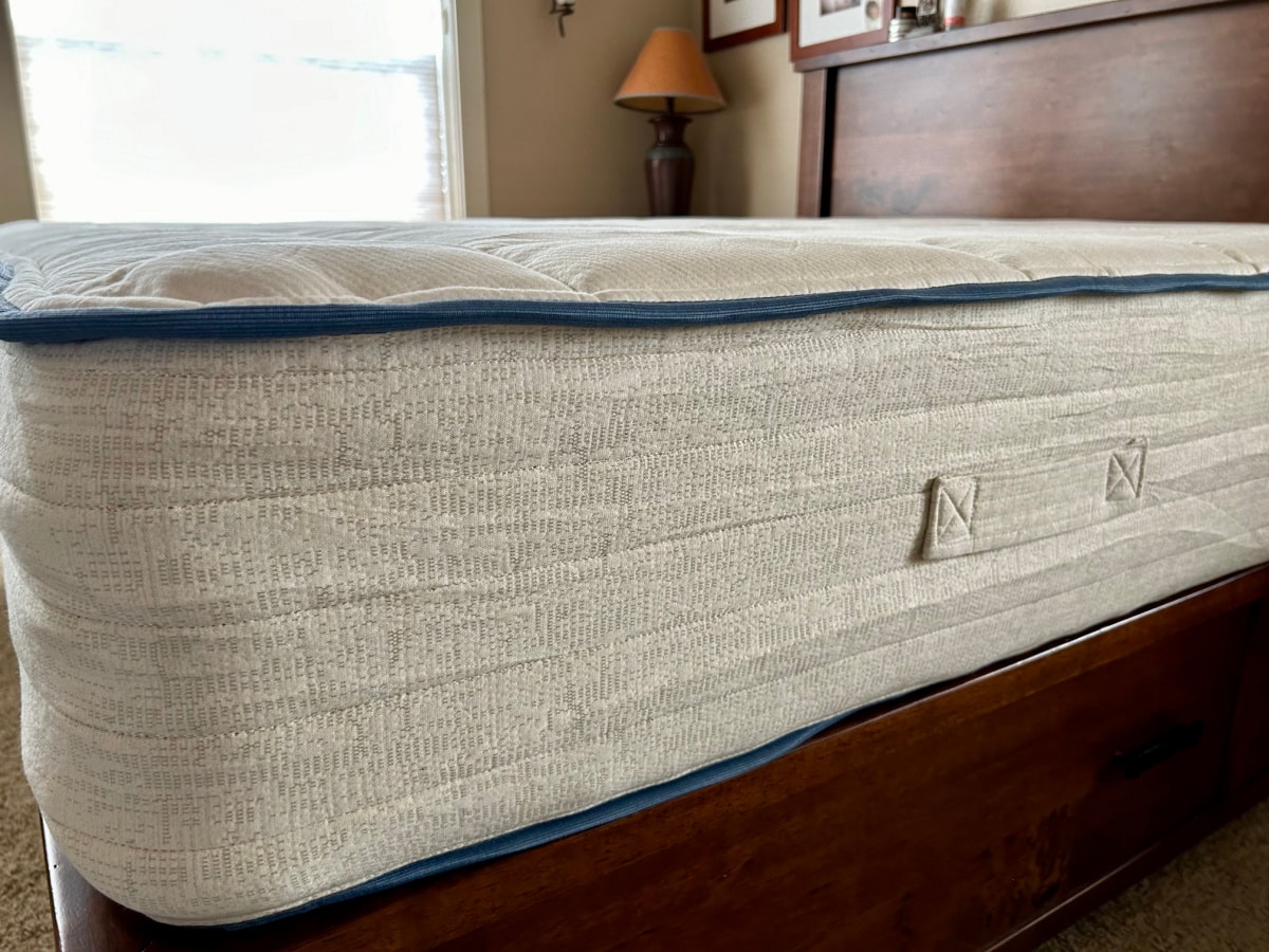 Close up of an Organica Amerisleep mattress