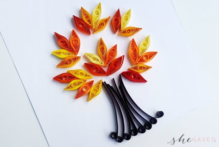 Quilled Paper Tree Project
