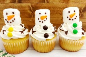 Cutest Snowman Cupcakes
