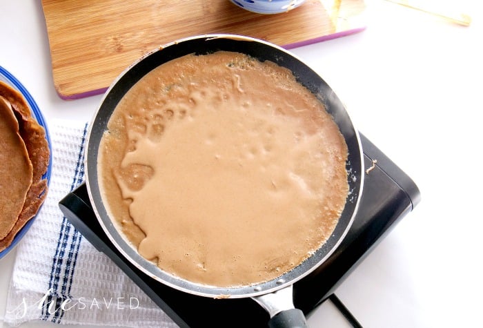 Chocolate Crepe cooking