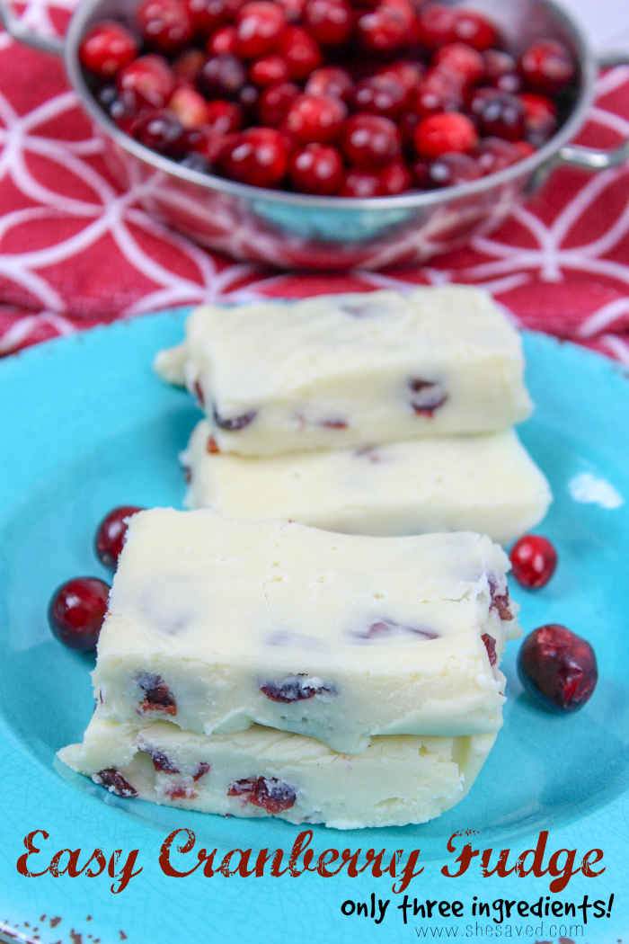This Easy Cranberry Fudge will be your new favorite go-to ... just THREE ingredients!