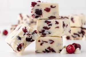 Easy White Fudge with Cranberries Recipe