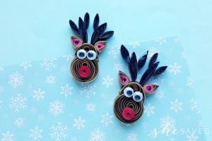 Paper Quilling Christmas Craft: Quilled Reindeer