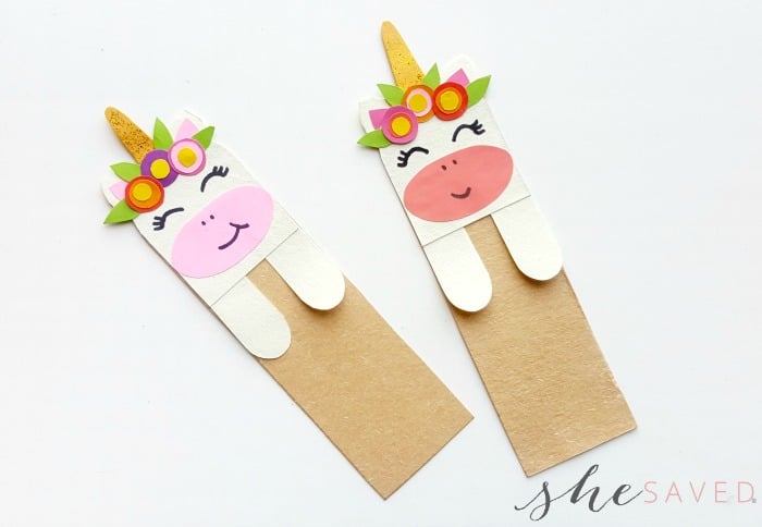 DIY Paper Craft Unicorn Bookmark
