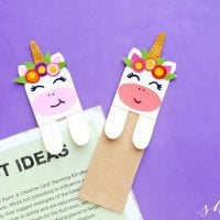 DIY Unicorn Bookmark (with FREE printable template)