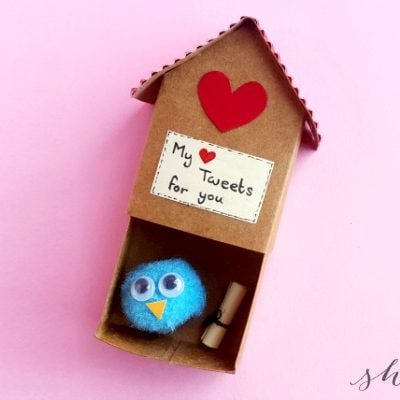DIY Paper Craft Birdhouse Valentine Tutorial