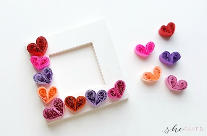 Quilling Hearts Frame