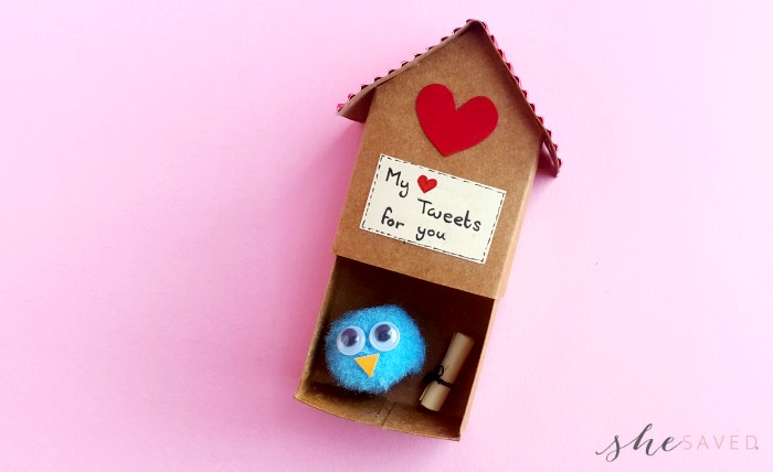 DIY Paper Craft Birdhouse Valentine