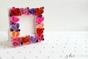 DIY Paper Quilling Craft: Quilled Heart Photo Frame