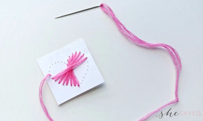 Valentine's Day DIY Heart String Art craft