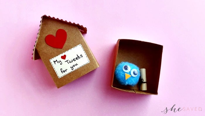 DIY Paper Craft Birdhouse Valentine
