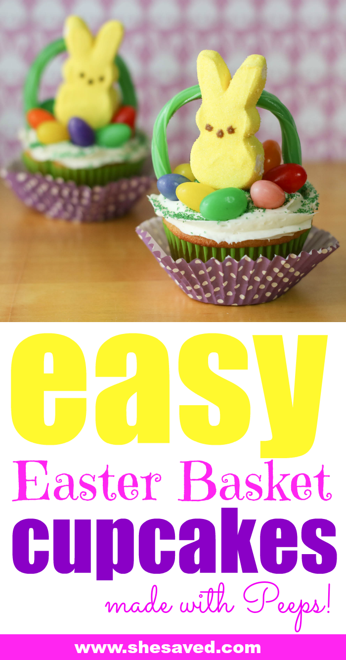 Easy Easter Cupcakes with Peeps