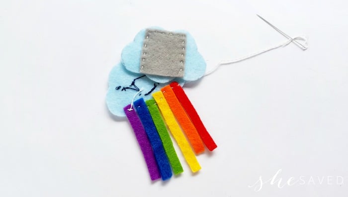 sewing felt rainbow