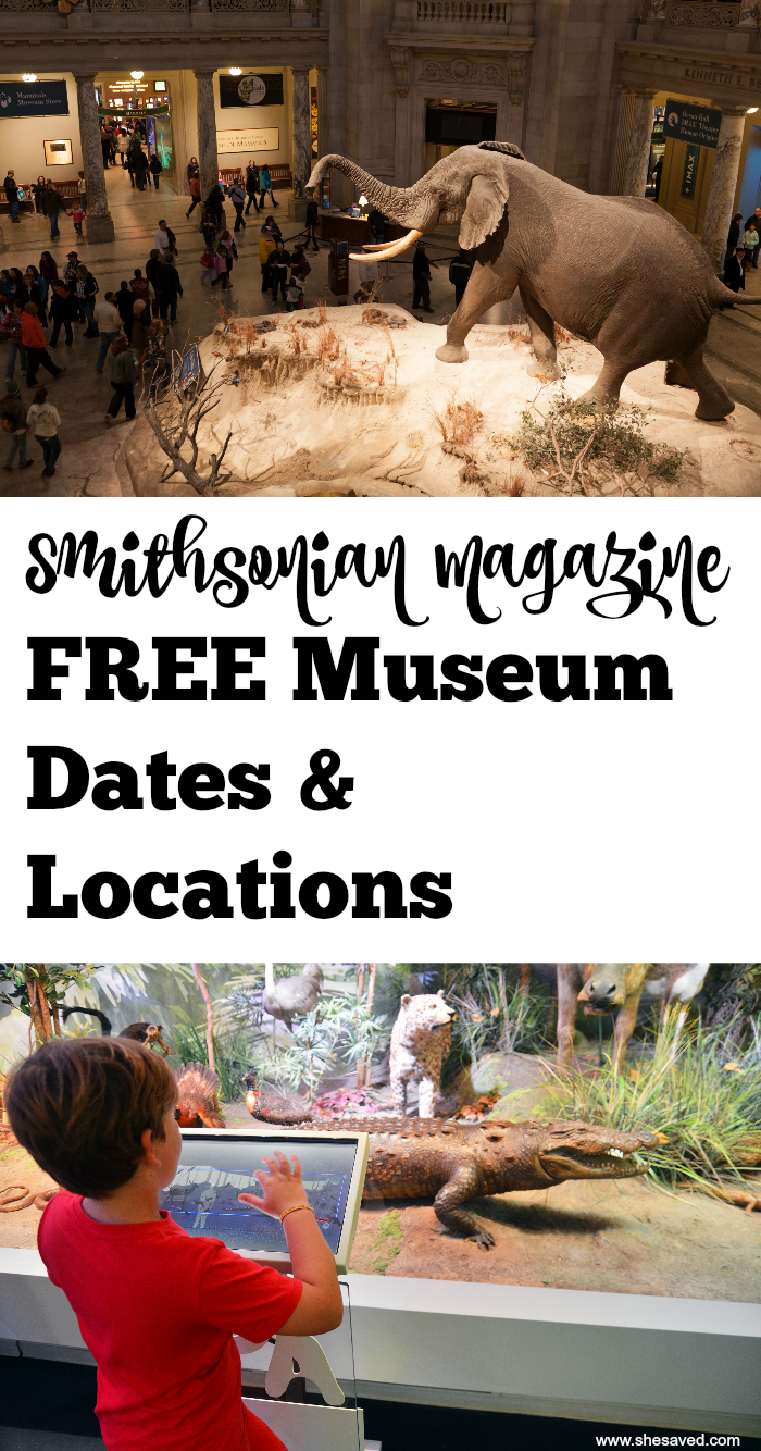 Free Museum Dates and Locations 