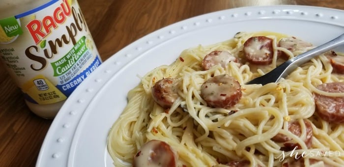 Ragu Simply Creamy Alfredo with Noodles and Sausage