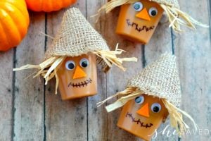 Easy Fall Snack for Kids: Scarecrow Pudding Cups