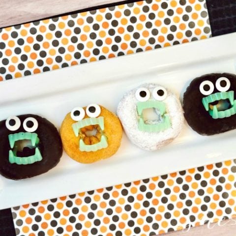 Halloween donuts with faces