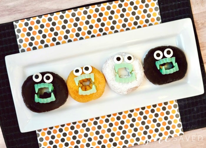 Halloween donuts with faces
