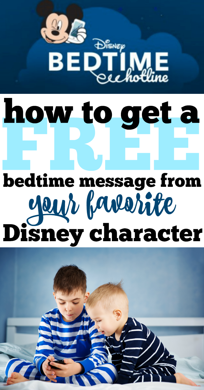 How to get a free bedtime message from disney characters