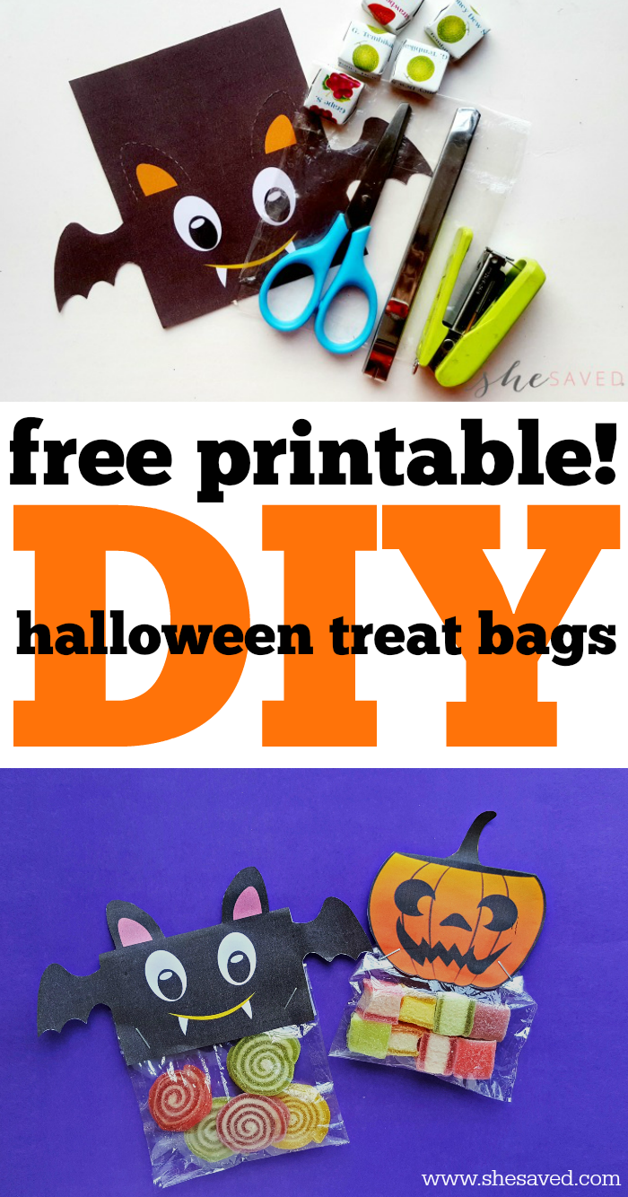 Free Halloween treat bag printable