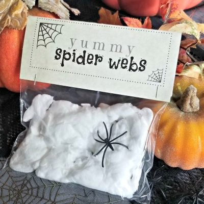 Halloween Party Idea: Yummy Spider Webs Treat + FREE Printable