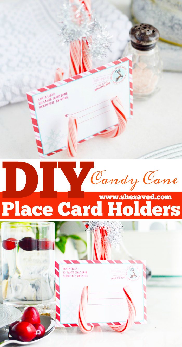 Candy Cane Place Card Holders