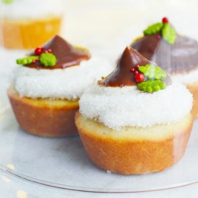 Prettiest Christmas Cupcakes: Ganache Filled Cupcakes from Scratch