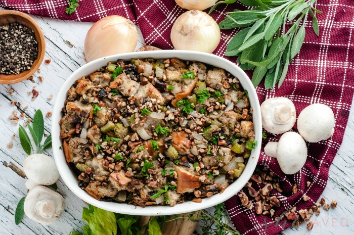 Homemade Stuffing with Mushrooms