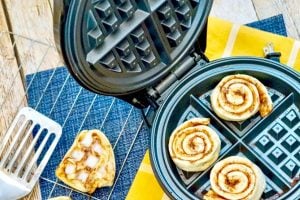 Cinnamon Roll Waffles: Mom Hack