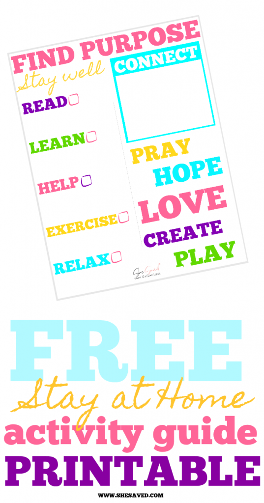 Stay at Home Printable - SheSaved®