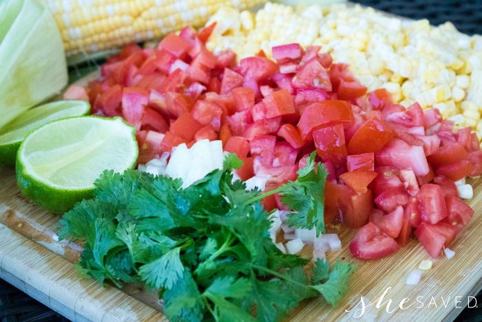 chopped salsa ingredients
