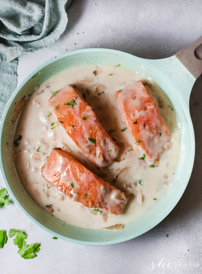 creamy salmon saute recipe