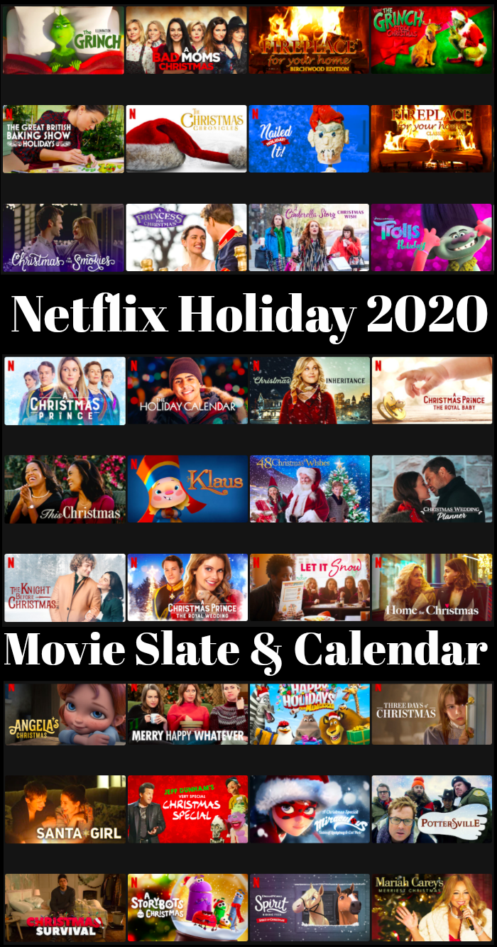 Netflix Holiday Movie Slate Calendar for 2020 - SheSaved®