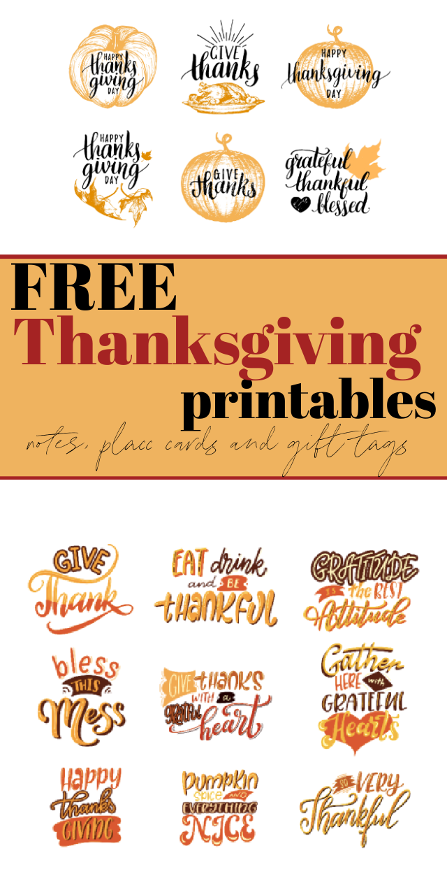 Free Thanksgiving Printables 