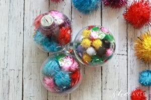 Easy DIY Pom Pom Ornament Christmas Craft for Kids