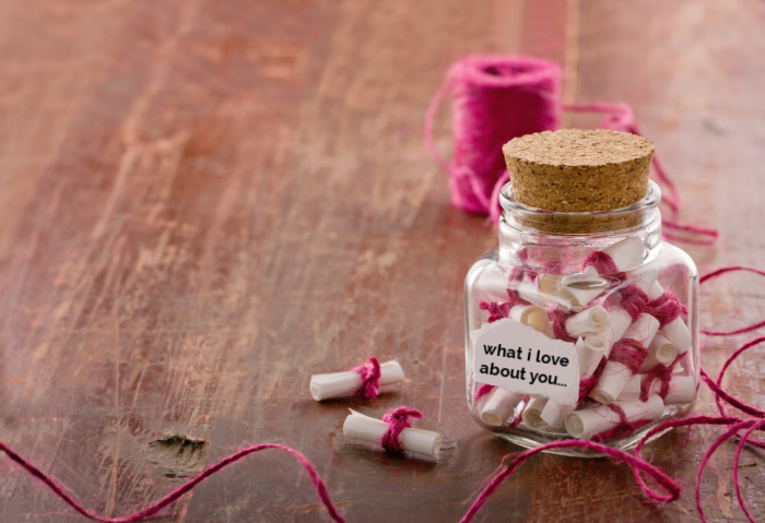 What I love about you jar of compliments