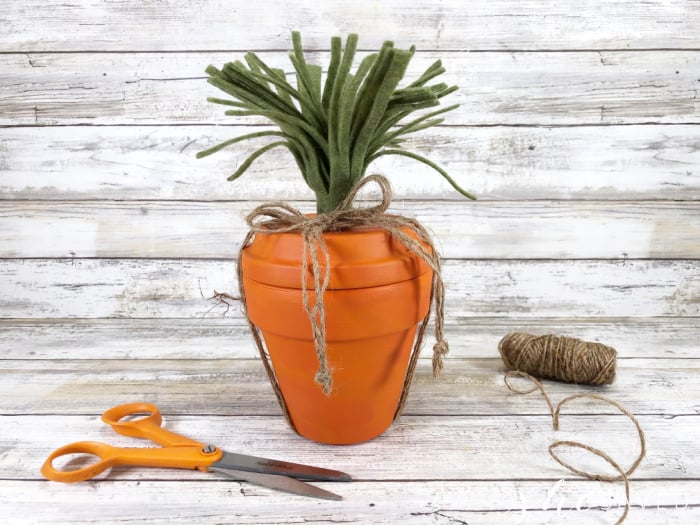 DIY Clay Pot Easter Craft Carrot