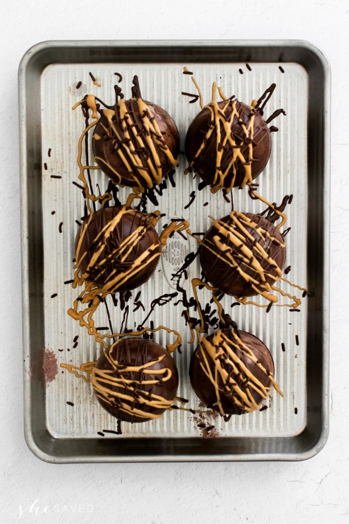 Drizzling Chocolate on Peanut Butter Balls
