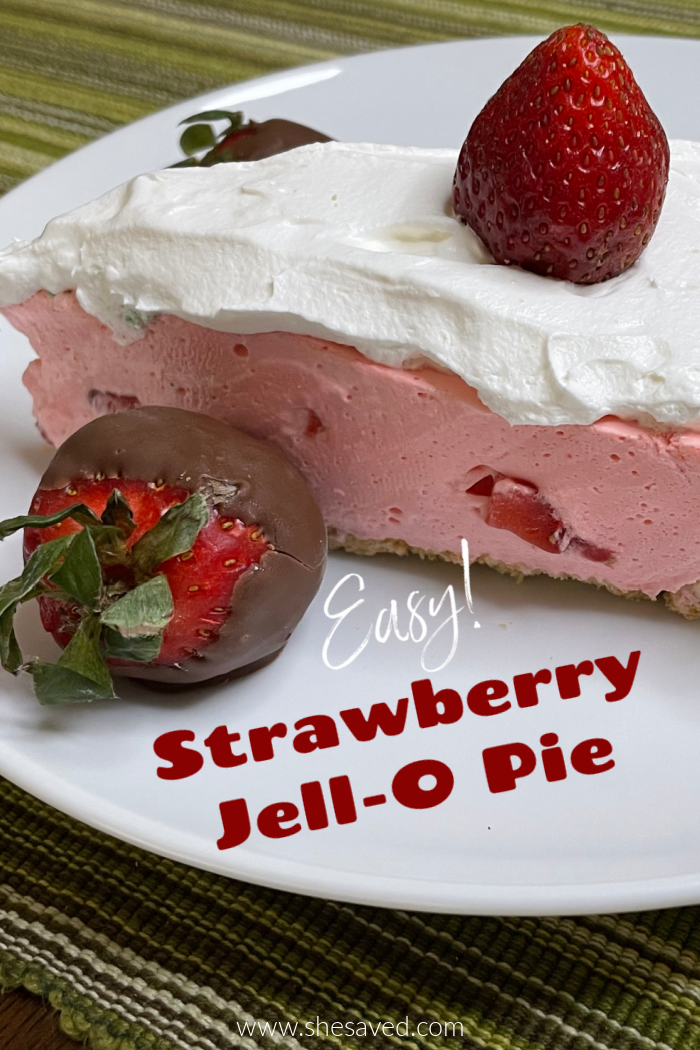 Easy Jello Pie Recipe with strawberries