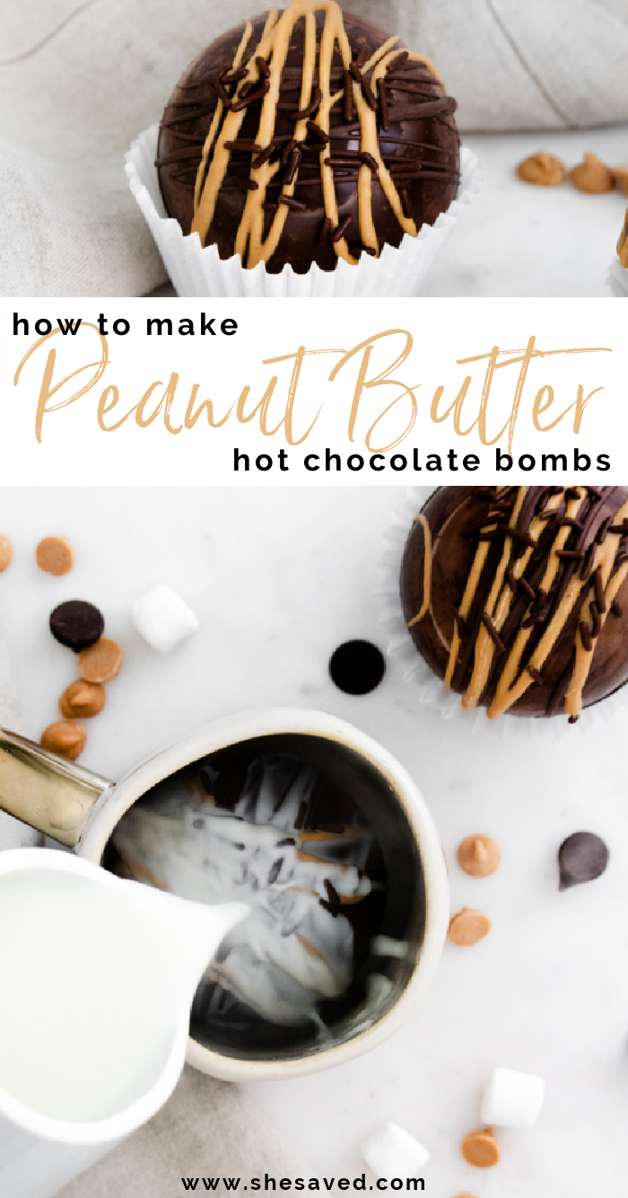 Peanut Butter Hot Chocolate Bombs