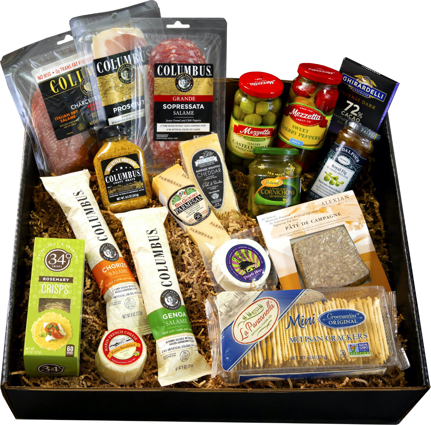 Columbus Meats basket for charcuterie board gifting