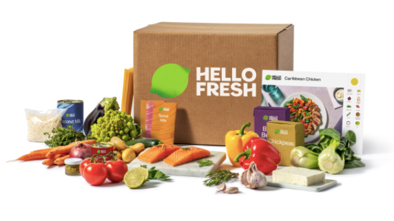 Hello fresh box and products