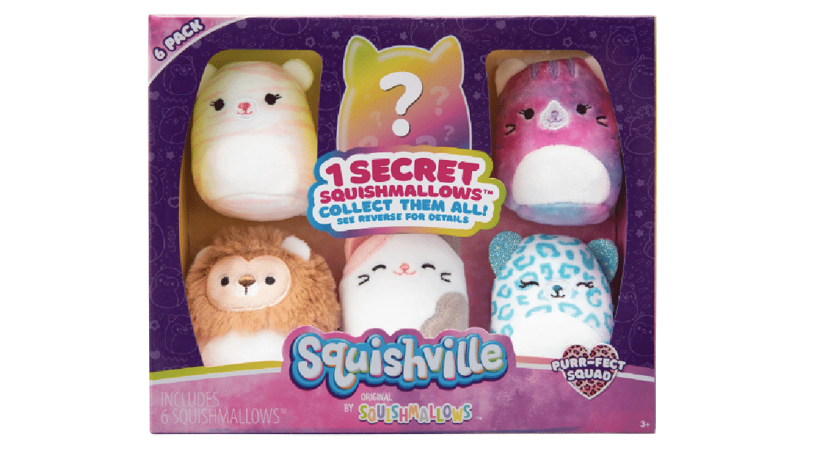 pack of Squishmallow Squishville plush toys for kids